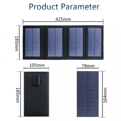 Складное зарядное устройство для солнечных батарей для мобильного телефона 8 Вт Монокристаллический кремний Портативная сумка для зарядки от солнечных батарей